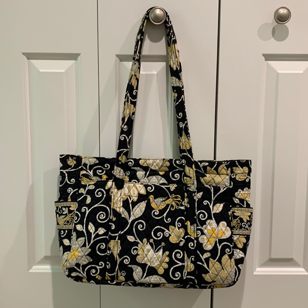 Vera Bradley Large Tote, Yellow Bird (Retired Pattern)